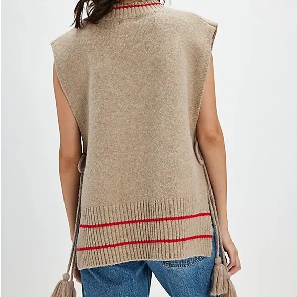 FREE PEOPLE All Star Stripe Poncho, One Size - Picture 8 of 9
